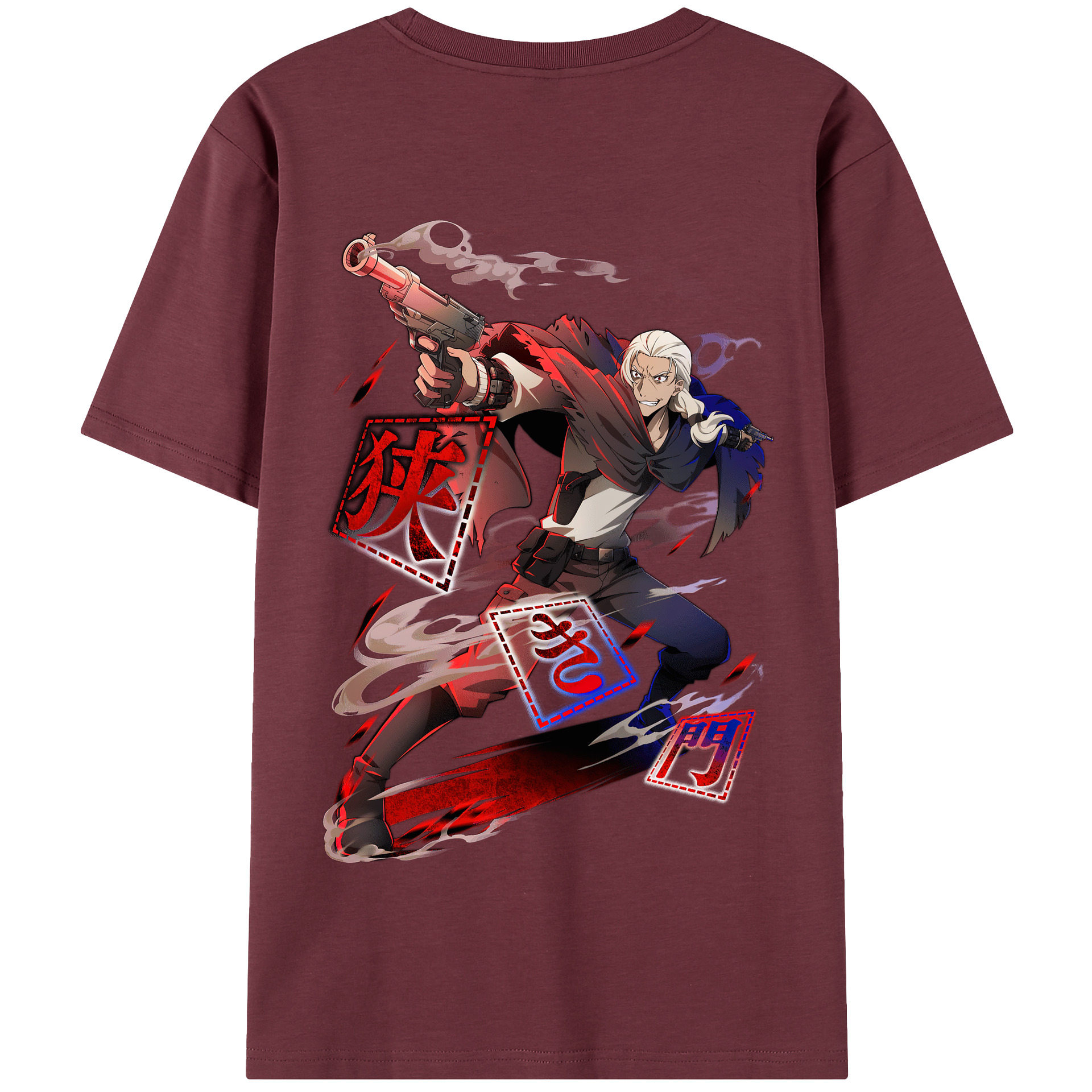 （画像用） 文豪ストレイドッグス Bungo Stray Dogs 綿100％半袖Tシャツ（背面プリント）